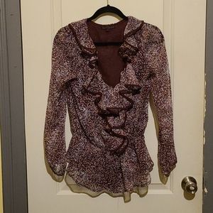 Sheer style ladies blouse